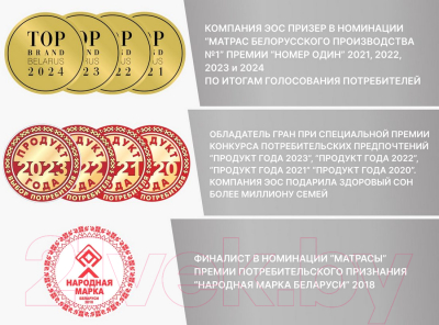 Матрас EOS Премьер 14 140x195 (премиум Adaptive)