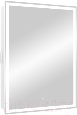 Шкаф с зеркалом для ванной Континент Allure Led 55х80 R