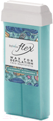 Воск для депиляции ItalWax Flex Аквамарин в картридже  (100г)