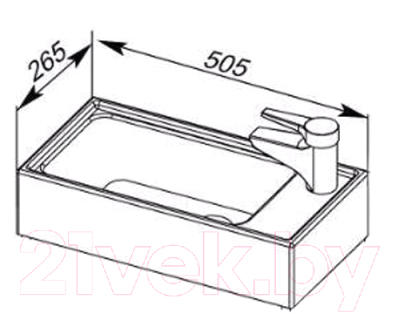 Комплект мебели для ванной Aquanet Nova Lite 50 / 302529