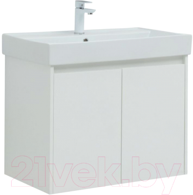 Тумба с умывальником Aquanet Nova Lite 75 / 302526 (белый глянец)