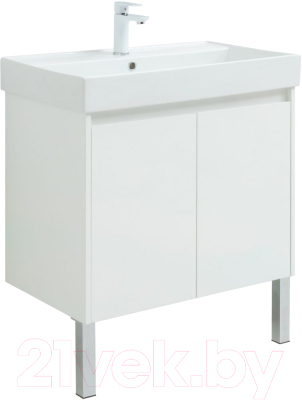 Тумба с умывальником Aquanet Nova Lite 75 / 302526 (белый глянец)