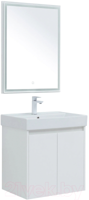 Тумба с умывальником Aquanet Nova Lite 60 / 302523 (белый глянец)