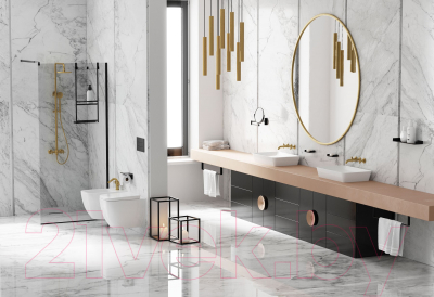 Зеркало косметическое Deante Round Nero ADR N811