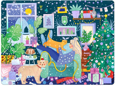 Пазл Puzzle Time В ожидании Нового года. Голографический пазл / 7755641 (120эл)