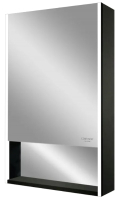 Шкаф с зеркалом для ванной Континент Filit Led 50x80 (левый, черный) - 