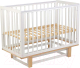 Детская кроватка Polini Kids Simple 340 с маятником / 0003147-17 (белый/натуральный) - 