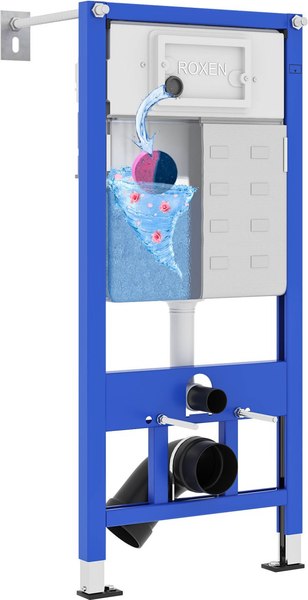 Унитаз подвесной с инсталляцией Roxen StounFix Slim 576390