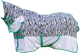 Попона для лошади Shires Tempest Zebra Антимоскитная / 9323/ZEBPRT/81 (с капором) - 