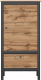 Тумба Black Red White Loft REG1D1S/60 (дуб вотан/черный) - 
