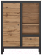 Тумба Black Red White Loft REG1D1S/90 (дуб вотан/черный) - 