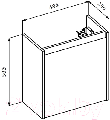 Тумба с умывальником BelBagno Kraft MINI-500/260-1A-SO-RNN-R + 7045-KL