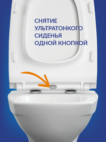 Унитаз подвесной с инсталляцией Cersanit Carina New Clean On с инстал. Link Pro (с кнопкой Twins 64117 стекло черный)