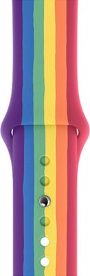 Ремешок для умных часов Bingo Silicone для Apple Watch 38/40/41мм (L, радуга) - 