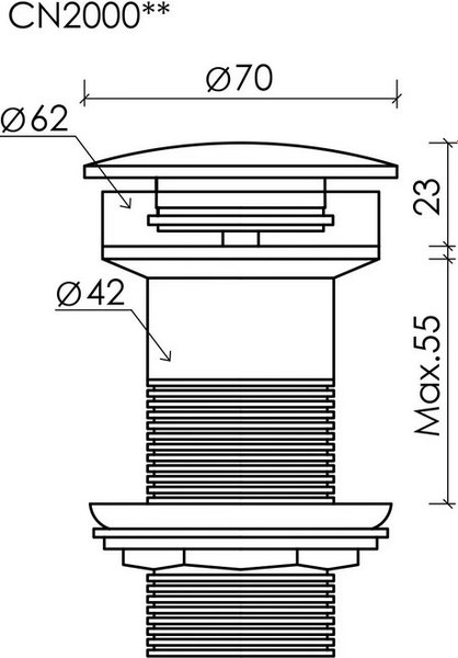 Донный клапан Ceramica Nova CN2000MSG