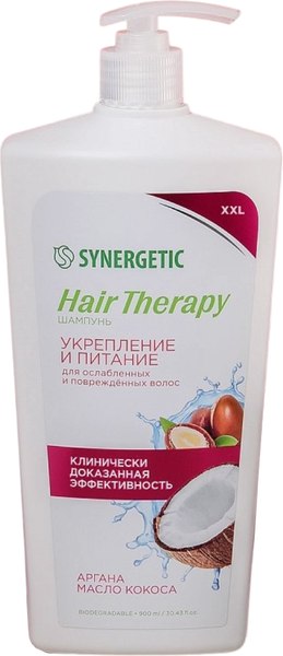 Шампунь для волос Synergetic Hair Therapy Укрепление и питание (900мл)