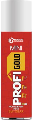 Пена монтажная Новые Технологии Profigold Mini бытовая (650мл) - 