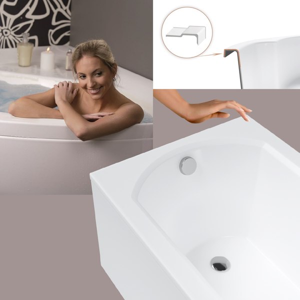 Ванна акриловая Lauter Haven 150x75 / 21202005 (с ножками и лицевым экраном)