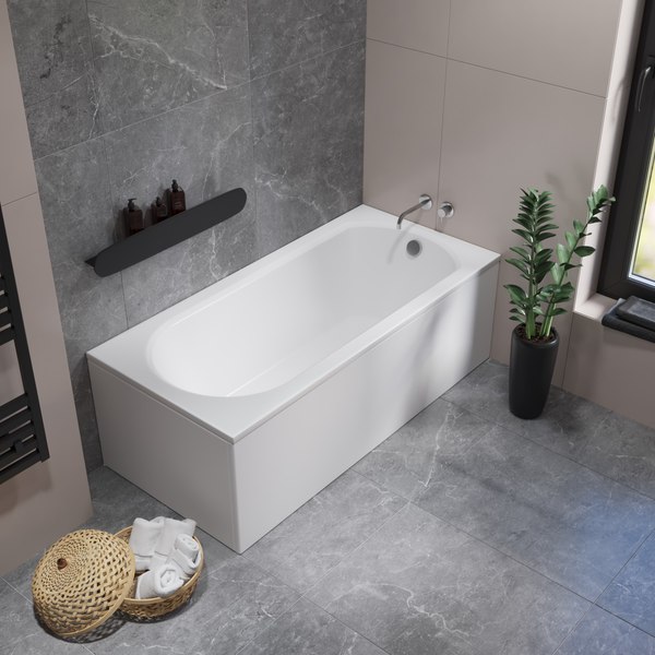 Ванна акриловая Lauter Haven 150x75 / 21202005 (с ножками и лицевым экраном)