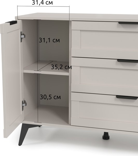 Тумба Anrex Mone 1D3S (персидский жемчуг)