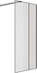 Душевая стенка Niagara Nova NG-481-90FBLACK 90x200 (черный матовый/рифленое/тонированное стекло) - 