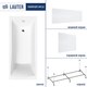 Ванна акриловая Lauter Aurora 160x70 / 21010060 (с каркасом, лицевым и торцевым экранами) - 