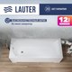 Ванна акриловая Lauter Amelia 170 / 21204070 (с каркасом, серым подголов, белым лиц. и торц. экраном) - 