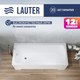 Ванна акриловая Lauter Bianca 150 / 21207150 (с серым подголовником) - 