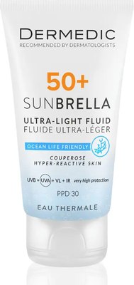 Флюид солнцезащитный Dermedic Sunbrella Ультралегкий SPF 50+ для чувствительной кожи (40мл) -
